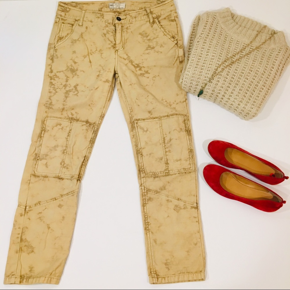 Free People Printed Moto pant